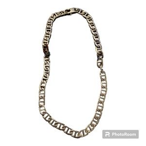 Mens stainless steel anchor link chain. 20” inch chain.